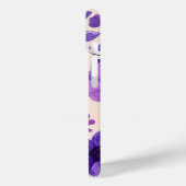 Personalisierte, violette Handblumen Case-Mate iPhone Hülle (Rückseite / Links)