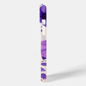 Personalisierte, violette Handblumen Case-Mate iPhone Hülle (Rückseite / Links)