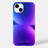 Personalisierte violette Radialtextur iPhone 15 Case-Mate iPhone Hülle (Rückseite)