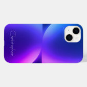 Personalisierte violette Radialtextur iPhone 15 Case-Mate iPhone Hülle (Rückseite (Horizontal))