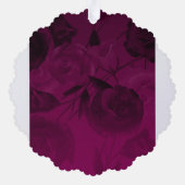 Personalisierte violette Tiara & Schmetterlinge Er Ornament Karte (Rückseite)