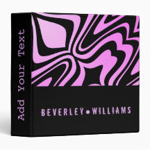 Personalisierte Violette und schwarze Binder