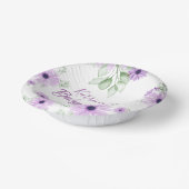 Personalisierte Violettfarben-Blume Pappteller (Gewinkelt)