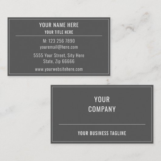 Personalisierte Visitenkarte (Vorne/Hinten)