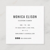 personalisierte Visitenkarte (Rückseite)