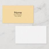 Personalisierte Visitenkarte Creme  (Vorne/Hinten)