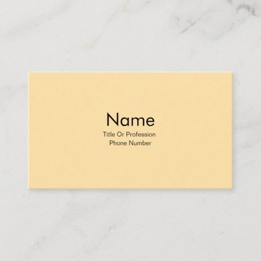 Personalisierte Visitenkarte Creme  (Vorderseite)