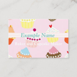 Personalisierte Visitenkarte "Cupcakes" (UK/Euro)