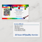 Personalisierte Visitenkarte des AN (Vorne/Hinten)