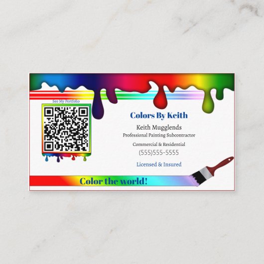 Personalisierte Visitenkarte des AN (Vorderseite)