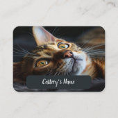 Personalisierte Visitenkarte für Bengalische Katze Telefonnummerkarte (Vorderseite)