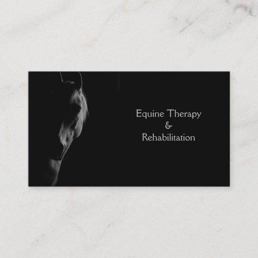 Personalisierte Visitenkarte für Dunkles Pferd (Vorderseite)