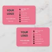 Personalisierte Visitenkarte für Farben und Schrif (Vorne/Hinten)