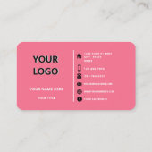 Personalisierte Visitenkarte für Farben und Schrif (Rückseite)