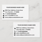 Personalisierte Visitenkarte für Ihr Unternehmen (Vorne/Hinten)