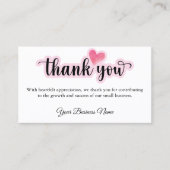 Personalisierte Visitenkarte für Ihre Bestellung (Vorderseite)