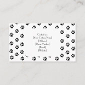 Personalisierte Visitenkarte für Niedliche Kattere (Rückseite)