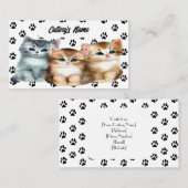 Personalisierte Visitenkarte für Niedliche Kattere (Vorne/Hinten)