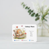 Personalisierte Visitenkarte für Niedliches Katter (Stehend Vorderseite)