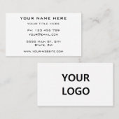 Personalisierte Visitenkarte - Ihre Farben und Ihr (Vorne/Hinten)