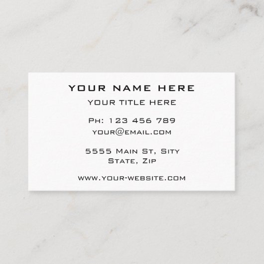 Personalisierte Visitenkarte - Ihre Farben und Ihr (Vorderseite)