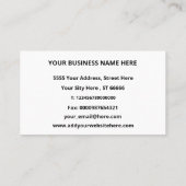 Personalisierte Visitenkarte - Ihre Farben und Sch (Rückseite)