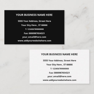 Personalisierte Visitenkarte - Ihre Farben und Sch