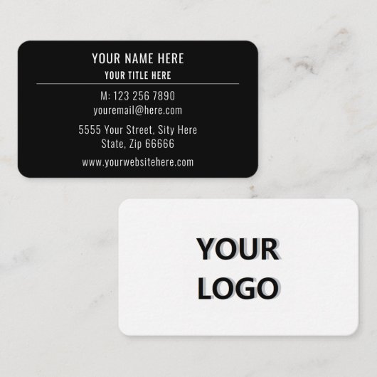 Personalisierte Visitenkarte in zwei Farben mit Lo (Vorne/Hinten)