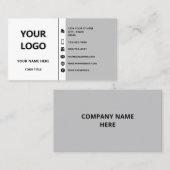 Personalisierte Visitenkarte - Informationen zu Ih (Vorne/Hinten)