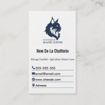 Personalisierte Visitenkarte Maine Coon Chatterie