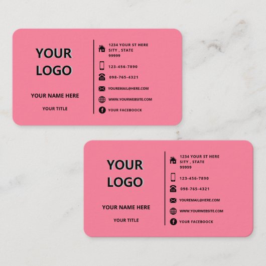 Personalisierte Visitenkarte mit eigenem Design (Vorne/Hinten)