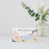 Personalisierte Visitenkarte mit Frühlingsblumen (Stehend Vorderseite)