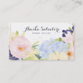 Personalisierte Visitenkarte mit Frühlingsblumen (Vorderseite)