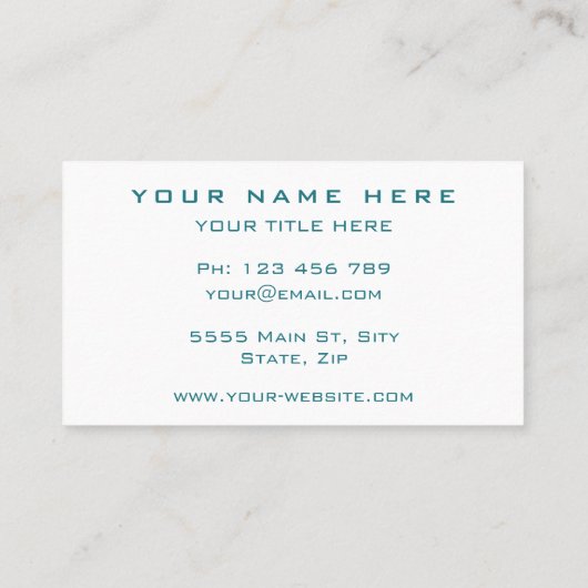 Personalisierte Visitenkarte mit Logo-Auswahl (Rückseite)