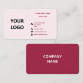 Personalisierte Visitenkarte mit Logoinformationen (Vorne/Hinten)