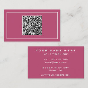 Personalisierte Visitenkarte mit QR Code Scan Info