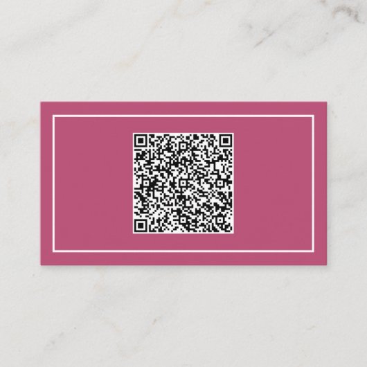Personalisierte Visitenkarte mit QR Code Scan Info (Vorderseite)