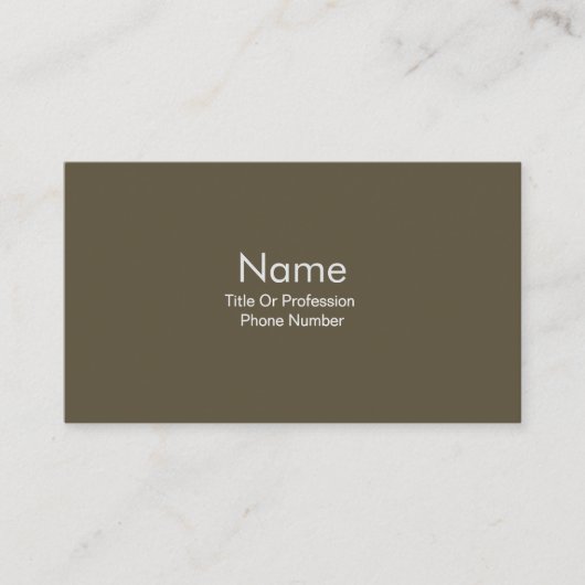 Personalisierte Visitenkarte Olive (Vorderseite)