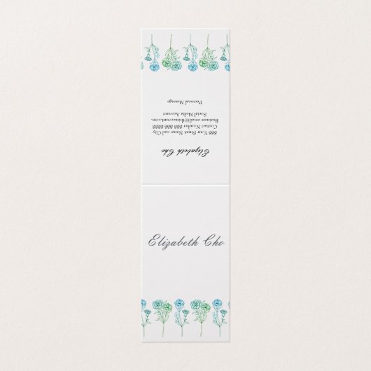 Personalisierte Visitenkarten (Außenseite Aufgefaltet)