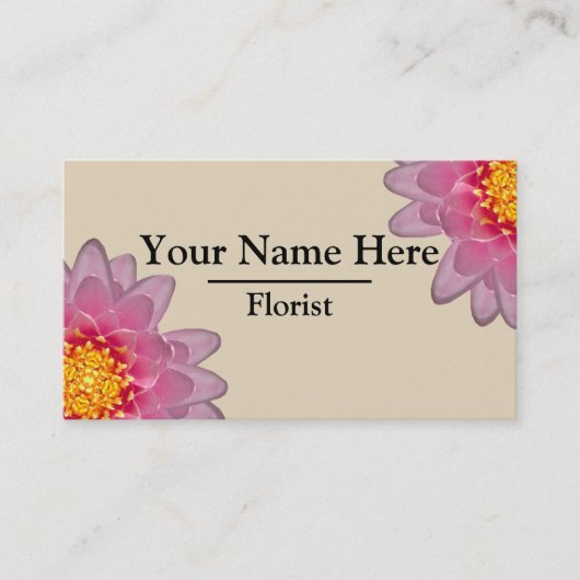Personalisierte Visitenkarten für Florist Visitenkarte (Vorderseite)