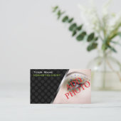 Personalisierte Visitenkarten für Makeup-Künstler Visitenkarte (Stehend Vorderseite)