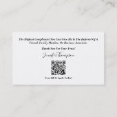 Personalisierte Visitenkarten für Verkäufer Visitenkarte (Rückseite)