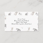 Personalisierte Visitenkarten-Katteriemuster Visitenkarte (Rückseite)