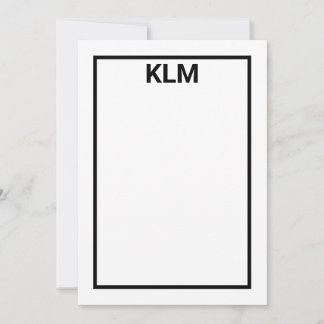 Personalisierte Visitenkarten mit 3 Buchstaben Mon Dankeskarte