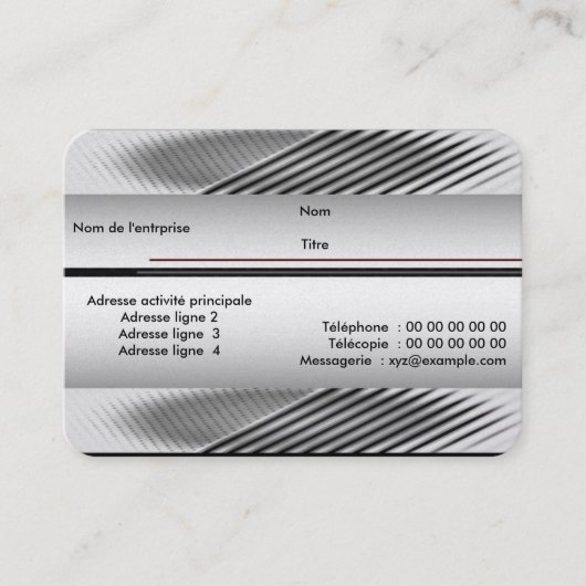 personalisierte Visitenkarten Visitenkarte (Vorderseite)