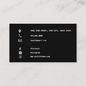 Personalisierte Visitenkarten-Wörter: Editierbare Visitenkarte (Rückseite)