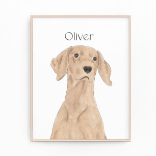 Personalisierte Vizsla Art Fotodruck
