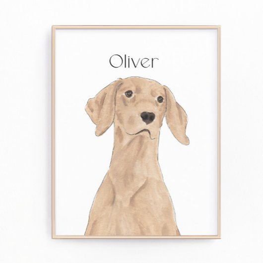 Personalisierte Vizsla Art Fotodruck