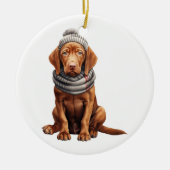 Personalisierte Vizsla Dog Keramik Ornament (Vorne)