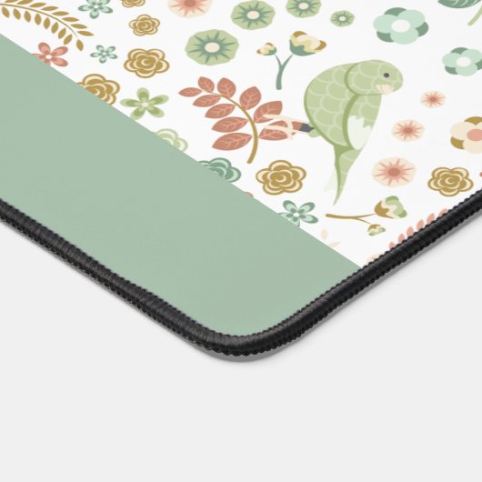 Personalisierte Vogelarten und Zweige Schreibtischunterlage (Ecke)